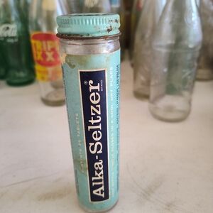 Vintage Glass Alka-Seltzer Container